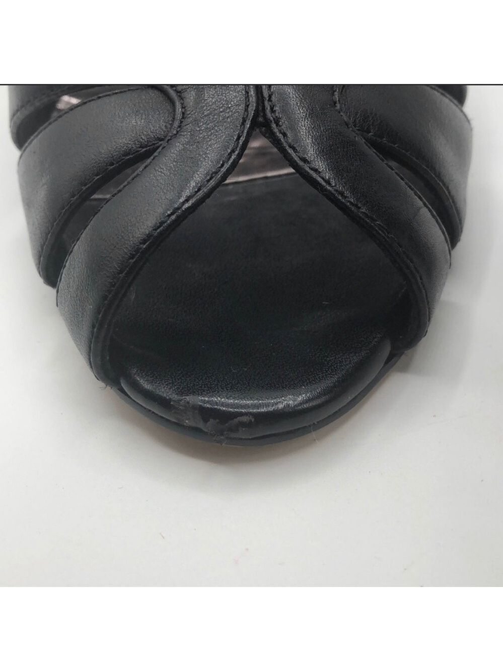Nine West Lorelles Leather Open Toe Heels Size 8.5M - Picture 7 of 7